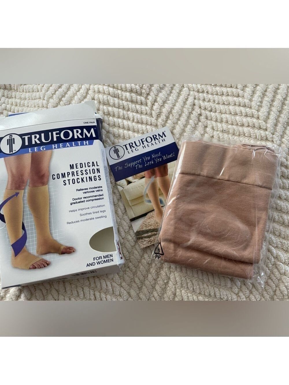 Truform Beige Compression Medical Socks - Picture 4 of 5